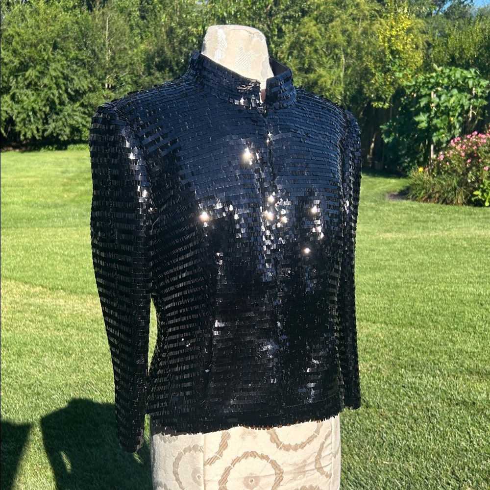 NWT Carlisle Black Sequin Jacket